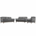 Modway Furniture Beguile Living Room Set Fabric, Gray - Set of 3 EEI-2431-DOR-SET